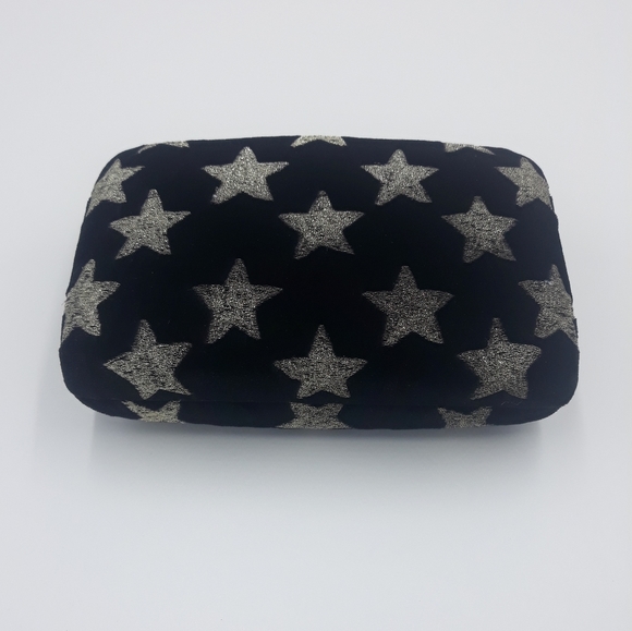 Anthropologie Kayu Black Velvet Star Clutch - Picture 8 of 8